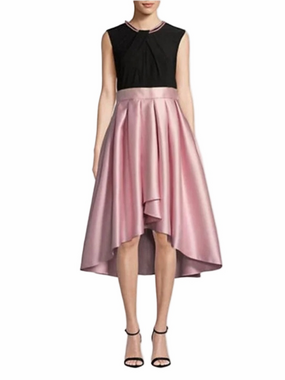 NEW Ignite Evenings Sleeveless Black & Pink High-Low Dress, Size 6
